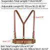imageAllegra K Unisex Plus Size Vintage PU Leather Y Back Suspenders Adjustable Holes Belts for Women MenBrown