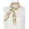 imageAllegra K Women Chiffon Scarves  256quot X256quot  Floral Print Square Kerchief Neck Scarf NeckerchiefBeige Floral