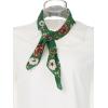 imageAllegra K Women Chiffon Scarves  256quot X256quot  Floral Print Square Kerchief Neck Scarf NeckerchiefDark Green Floral