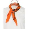 imageAllegra K Women Chiffon Scarves  256quot X256quot  Floral Print Square Kerchief Neck Scarf NeckerchiefOrange Floral