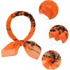 imageAllegra K Women Chiffon Scarves  256quot X256quot  Floral Print Square Kerchief Neck Scarf NeckerchiefOrange Floral