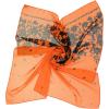 imageAllegra K Women Chiffon Scarves  256quot X256quot  Floral Print Square Kerchief Neck Scarf NeckerchiefOrange Floral