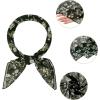 imageAllegra K Women Chiffon Scarves  276quot X276quot  Floral Print Square Kerchief Neck Scarf NeckerchiefBlack