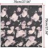 imageAllegra K Women Chiffon Scarves  276quot X276quot  Floral Print Square Kerchief Neck Scarf NeckerchiefBlack Pink