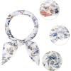imageAllegra K Women Chiffon Scarves  276quot X276quot  Floral Print Square Kerchief Neck Scarf NeckerchiefBlue Purple