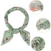 imageAllegra K Women Chiffon Scarves  276quot X276quot  Floral Print Square Kerchief Neck Scarf NeckerchiefGreen