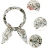 imageAllegra K Women Chiffon Scarves  276quot X276quot  Floral Print Square Kerchief Neck Scarf NeckerchiefLight Gray1