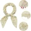 imageAllegra K Women Chiffon Scarves  276quot X276quot  Floral Print Square Kerchief Neck Scarf NeckerchiefLight Yellow