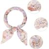imageAllegra K Women Chiffon Scarves  276quot X276quot  Floral Print Square Kerchief Neck Scarf NeckerchiefLight Yellow1