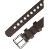 imageAllegra K Women Grommet Belt PU Leather Metal Buckle Skinny Waist Hollow BeltsCoffee