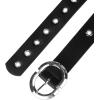 imageAllegra K Women Grommet PU Leather Belt Skinny Plus Size Waist Belts for Jeans DressBlack