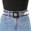 imageAllegra K Womens Clear Waist Belts Plus Size Skinny Belt Waistband for Jeans Dresses CoatsBlack