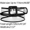 imageAllegra K Womens Clear Waist Belts Plus Size Skinny Belt Waistband for Jeans Dresses CoatsBlack
