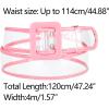 imageAllegra K Womens Clear Waist Belts Plus Size Skinny Belt Waistband for Jeans Dresses CoatsPink