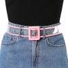 imageAllegra K Womens Clear Waist Belts Plus Size Skinny Belt Waistband for Jeans Dresses CoatsPink