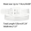 imageAllegra K Womens Clear Waist Belts Plus Size Skinny Belt Waistband for Jeans Dresses CoatsWhite