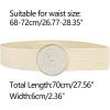 imageAllegra K Womens Elastic Wide Waist Belts Braided Belts for Dress Hook BuckleWhite