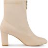 imageAllegra K Womens Front Zipper Chunky High Heel Ankle BootsBeige