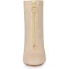 imageAllegra K Womens Front Zipper Chunky High Heel Ankle BootsBeige