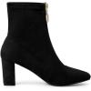 imageAllegra K Womens Front Zipper Chunky High Heel Ankle BootsBlack