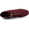 imageAllegra K Womens Front Zipper Chunky High Heel Ankle BootsBurgundy