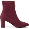 imageAllegra K Womens Front Zipper Chunky High Heel Ankle BootsBurgundy