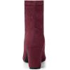 imageAllegra K Womens Front Zipper Chunky High Heel Ankle BootsBurgundy
