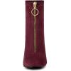 imageAllegra K Womens Front Zipper Chunky High Heel Ankle BootsBurgundy