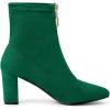 imageAllegra K Womens Front Zipper Chunky High Heel Ankle BootsEmerald Green