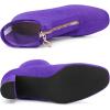 imageAllegra K Womens Front Zipper Chunky High Heel Ankle BootsPurple