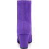 imageAllegra K Womens Front Zipper Chunky High Heel Ankle BootsPurple