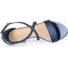 imageAllegra K Womens Glitter Crisscross Strap Block Heels SandalsBlue