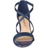 imageAllegra K Womens Glitter Crisscross Strap Block Heels SandalsBlue