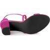 imageAllegra K Womens Glitter Crisscross Strap Block Heels SandalsHot Pink