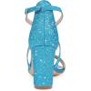 imageAllegra K Womens Glitter Crisscross Strap Block Heels SandalsLake Blue