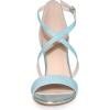 imageAllegra K Womens Glitter Crisscross Strap Block Heels SandalsLight Blue