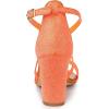 imageAllegra K Womens Glitter Crisscross Strap Block Heels SandalsOrange