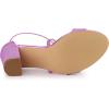 imageAllegra K Womens Glitter Crisscross Strap Block Heels SandalsPurple