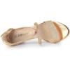 imageAllegra K Womens Glitter Crisscross Strap Block Heels SandalsRose Gold