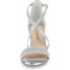 imageAllegra K Womens Glitter Crisscross Strap Block Heels SandalsSilver
