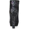 imageAllegra K Womens Glitter Platform Chunky Heeled Open Toe Heel Ankle BootsBlack