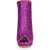 imageAllegra K Womens Glitter Platform Chunky Heeled Open Toe Heel Ankle BootsPurple