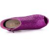 imageAllegra K Womens Glitter Platform Chunky Heeled Open Toe Heel Ankle BootsPurple