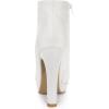 imageAllegra K Womens Glitter Platform Chunky Heeled Open Toe Heel Ankle BootsWhite