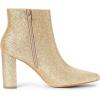 imageAllegra K Womens Glitter Pointed Toe Chunky Heel Ankle BootsGold