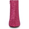 imageAllegra K Womens Glitter Pointed Toe Chunky Heel Ankle BootsHot Pink