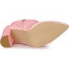 imageAllegra K Womens Glitter Pointed Toe Chunky Heel Ankle BootsLightpink