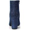imageAllegra K Womens Glitter Pointed Toe Chunky Heel Ankle BootsNavy Blue