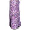 imageAllegra K Womens Glitter Pointed Toe Chunky Heel Ankle BootsPurple