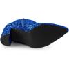 imageAllegra K Womens Glitter Pointed Toe Chunky Heel Ankle BootsRoyal Blue
